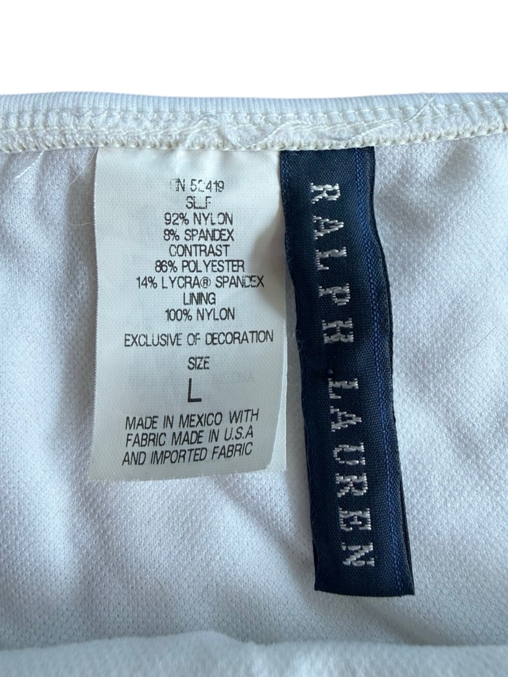 Ralph Lauren Vintage Bikini Skort Two Piece Blue White Stripe Large - Picture 11 of 14